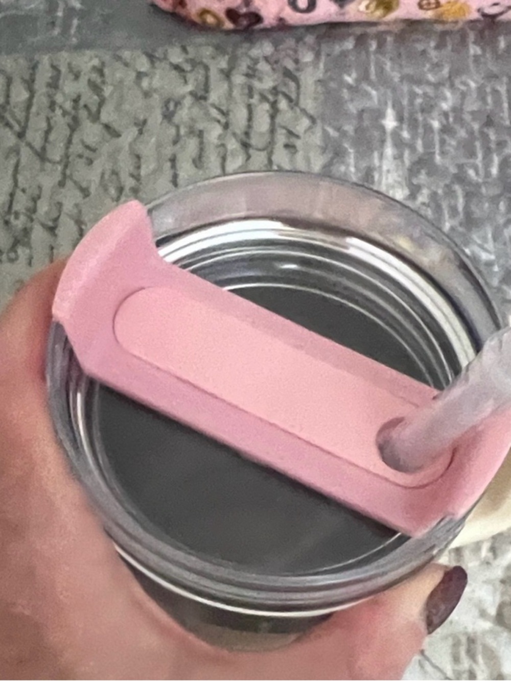 Francesca's Collections Cream Tumbler with Pink Floral Accent - Picture 5 of 5
